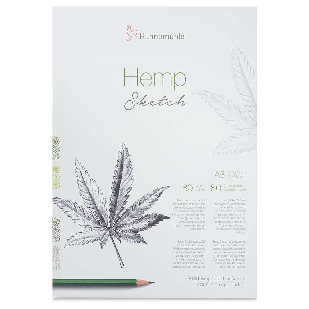 Open in modal - Hahnemühle Hemp Sketch Pad - 11.7" x 16.5", 80 Sheets front of pad
