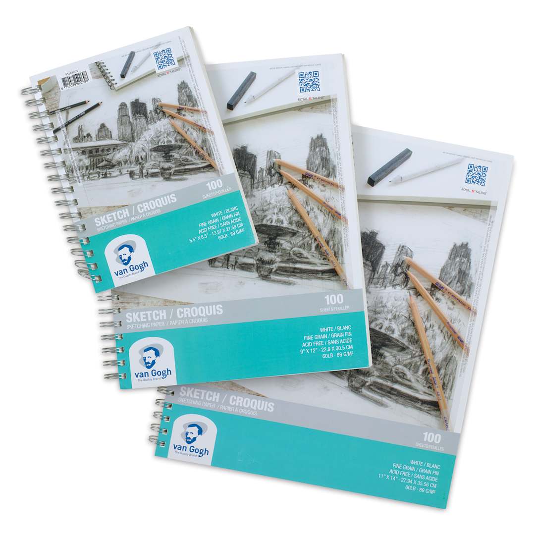 Open in modal - Van Gogh Sketch Pads, various sizes shown