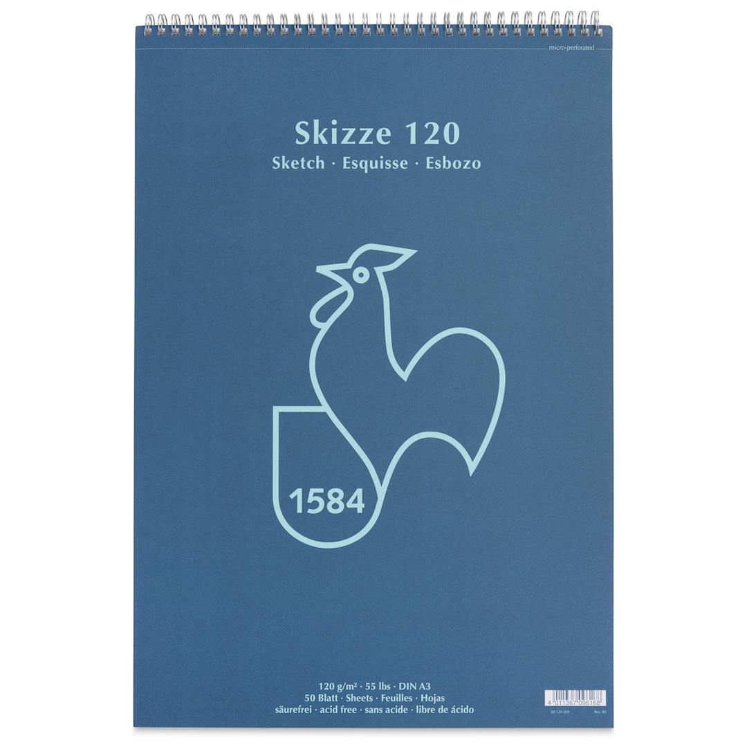 Open in modal - Hahnemühle Skizze Spiral-Bound Sketch Pad - 11.69" x 16.53", 50 Sheets, 120 gsm, cover