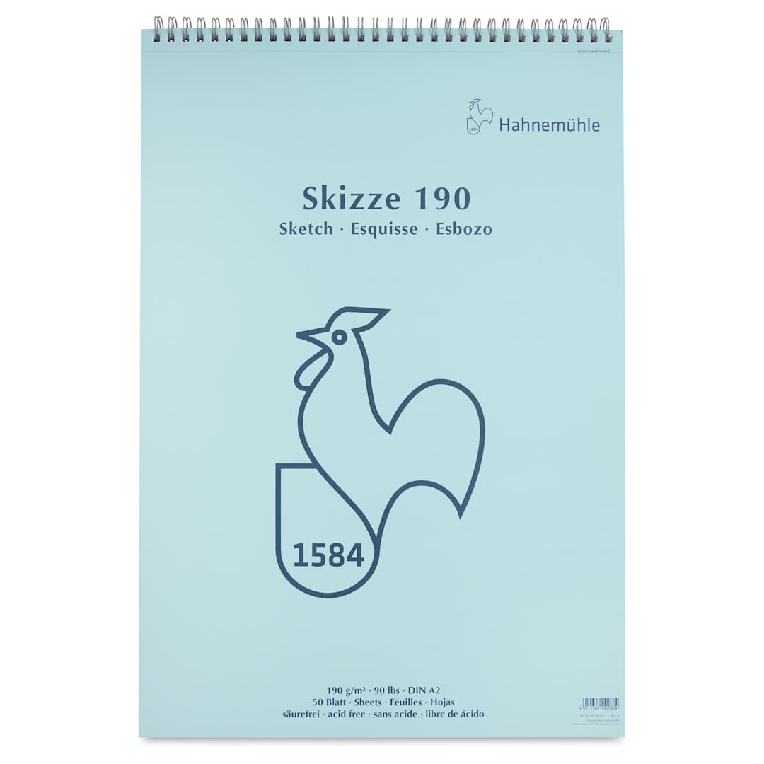Open in modal - Hahnemühle Skizze Spiral-Bound Sketch Pad - 16.53" x 23.38", 50 Sheets, 190 gsm, cover