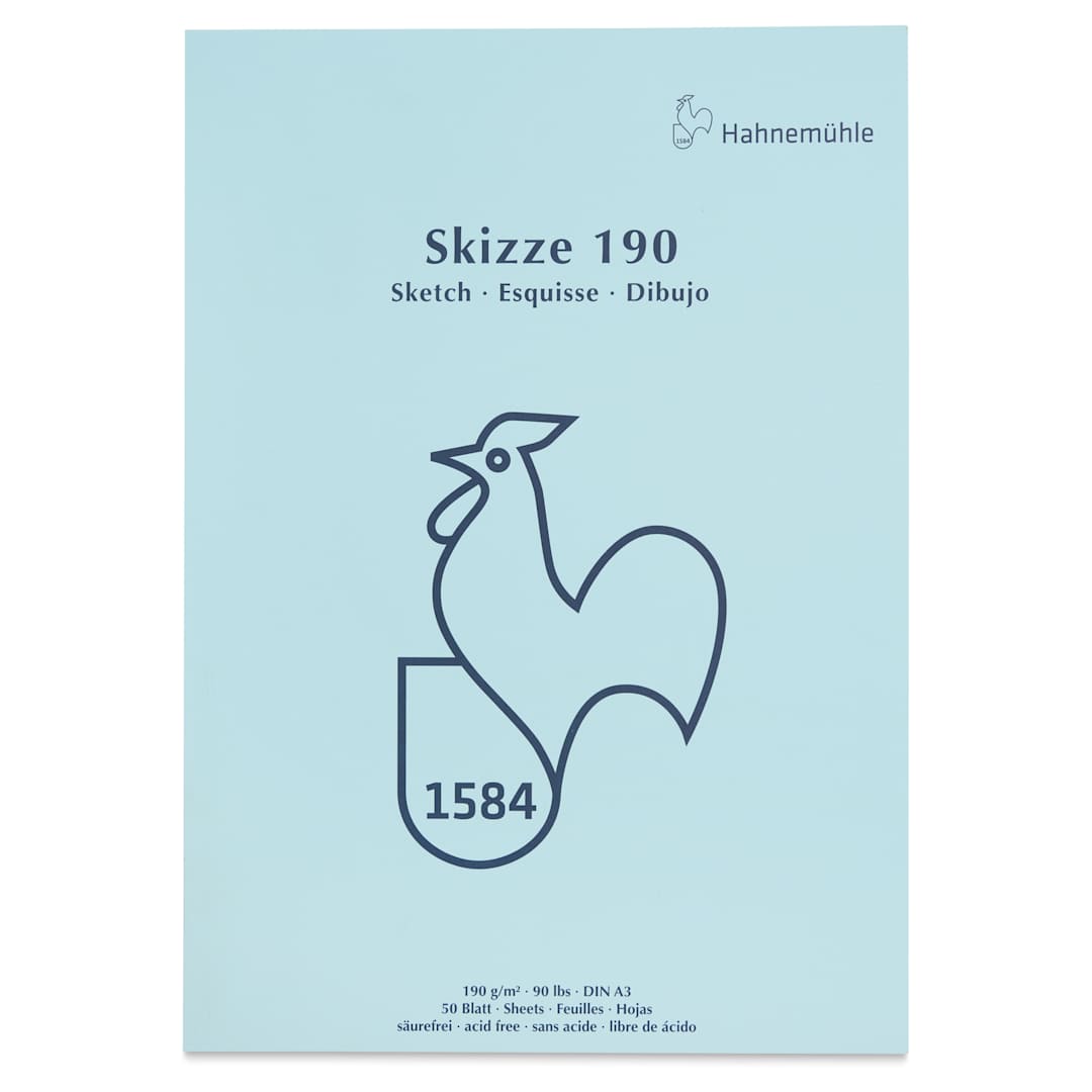 Open in modal - Hahnemühle Skizze Gluebound Sketch Pad - 11.69" x 16.53", 50 Sheets, 190 gsm, cover