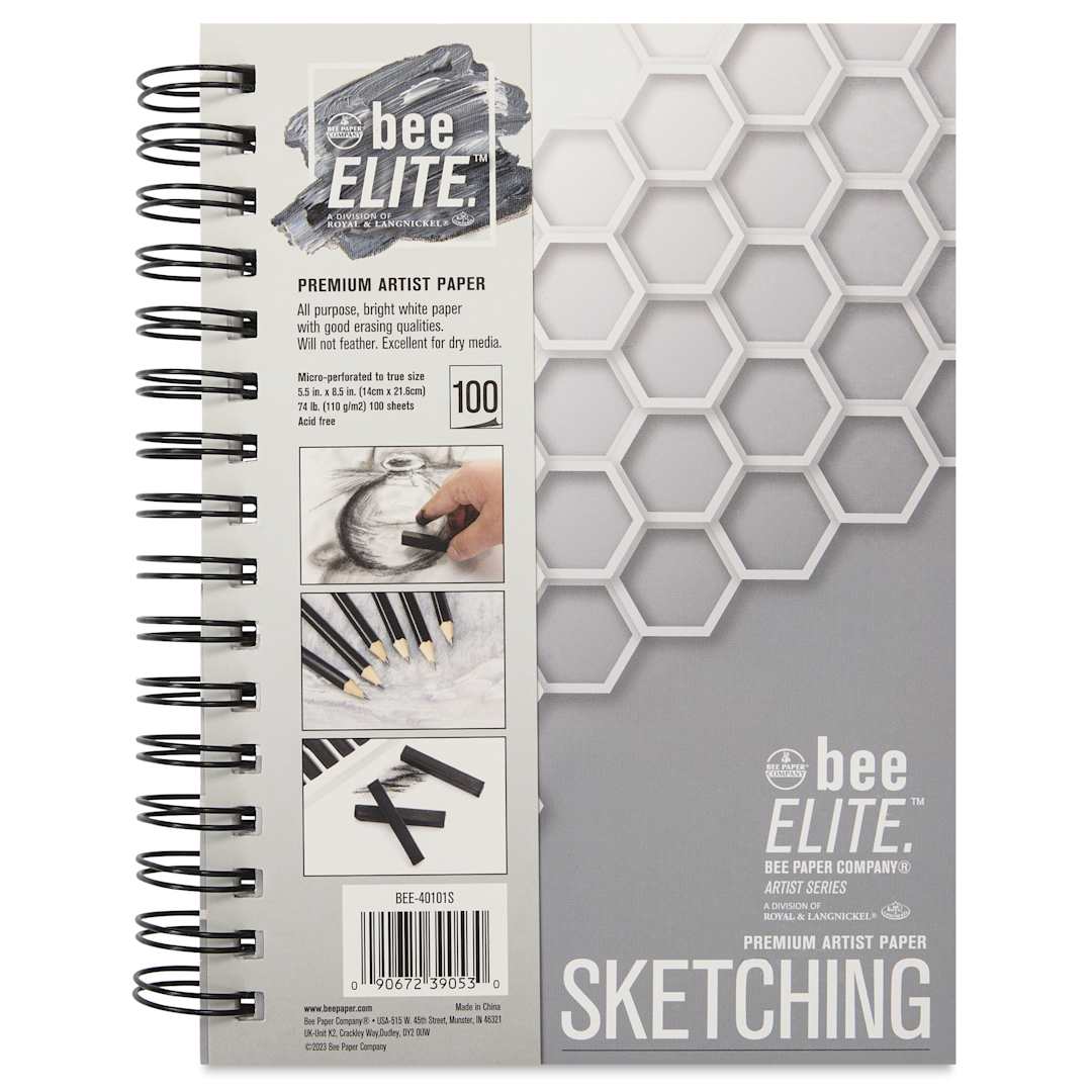 Open in modal - Bee Elite Sketch Pad - 5-1/2" x 8-1/2", 74 lb, 100 Sheets, front cover