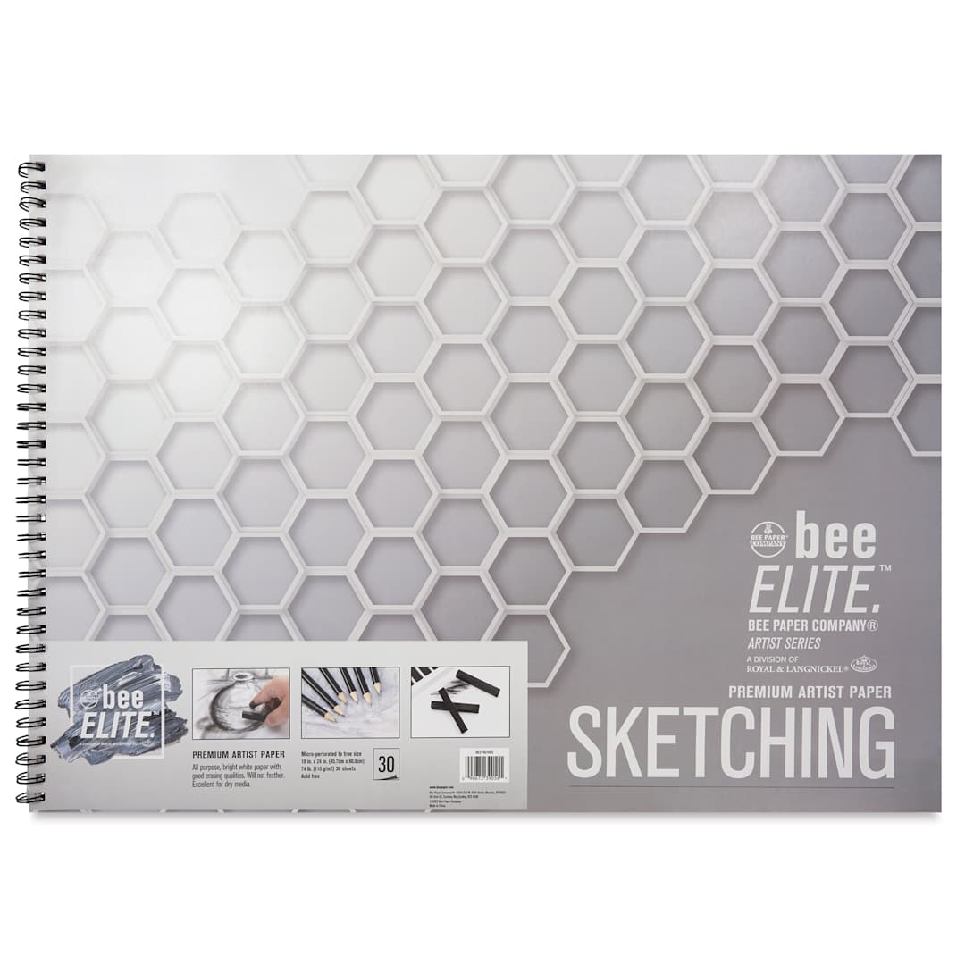 Open in modal - Bee Elite Sketch Pad - 18" x 24", 74 lb, 30 Sheets, front cover