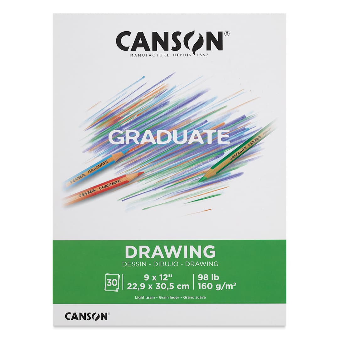 Open in modal - Canson Graduate Drawing Pad - 9" x 12", front cover