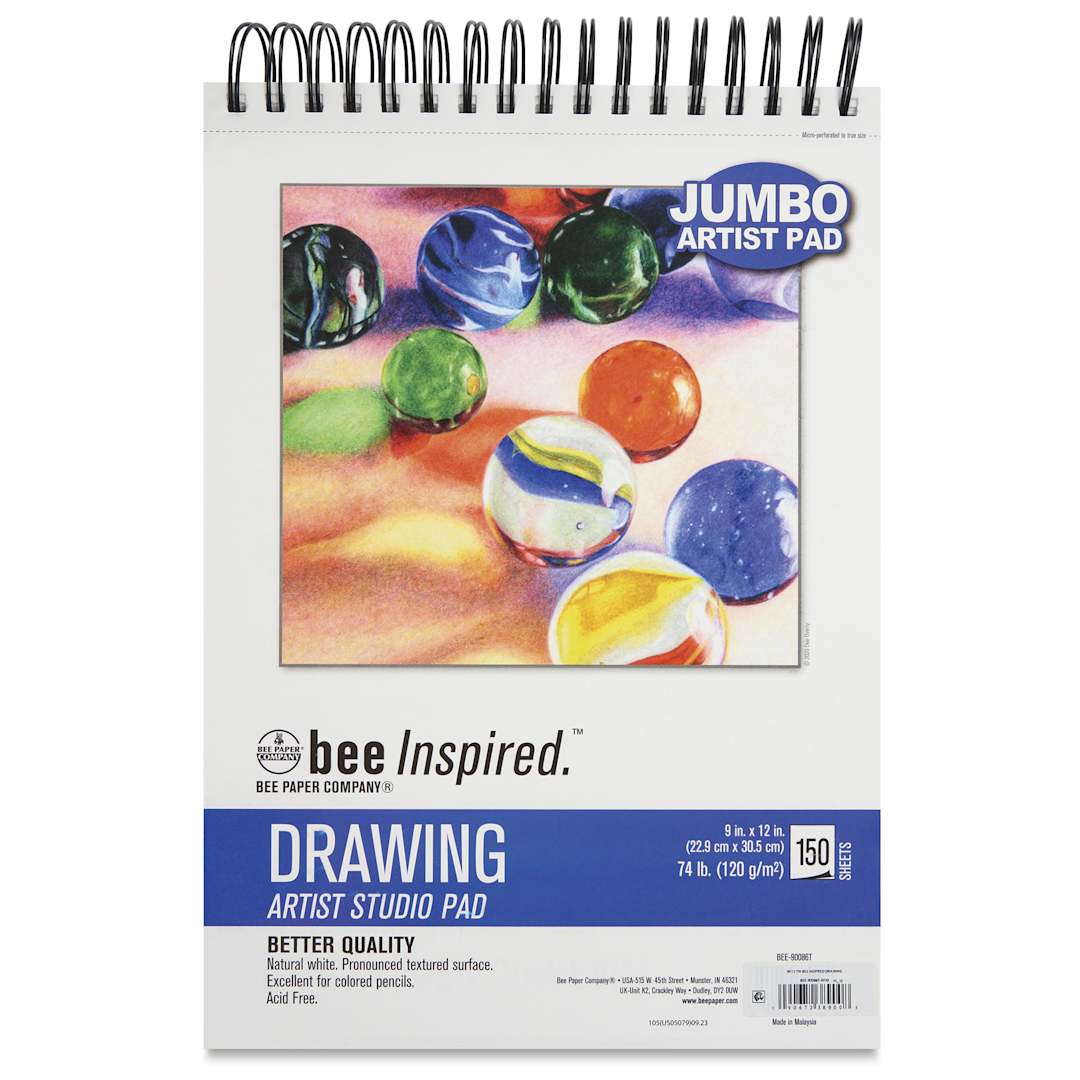 Open in modal - Bee Inspired Drawing Jumbo Artist Pad - 9" x 12", front cover