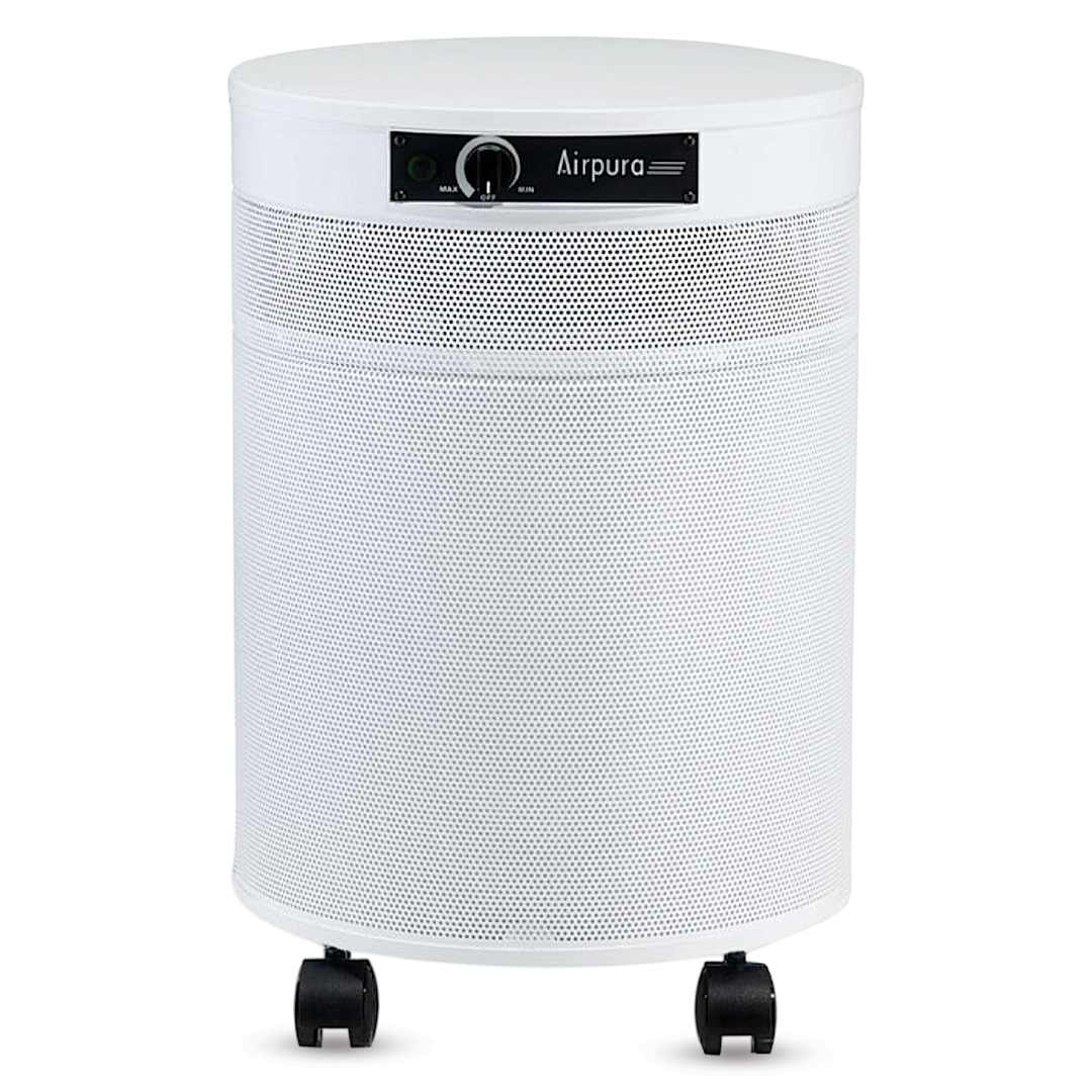 Open in modal - Airpura V600 Air Purifier - White, front view.