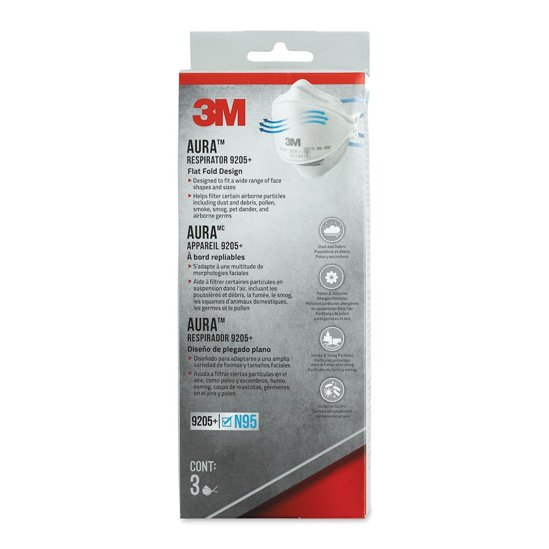 Open in modal - 3M Aura N95 Particulate Respirator - Pkg of 3, front of packaging