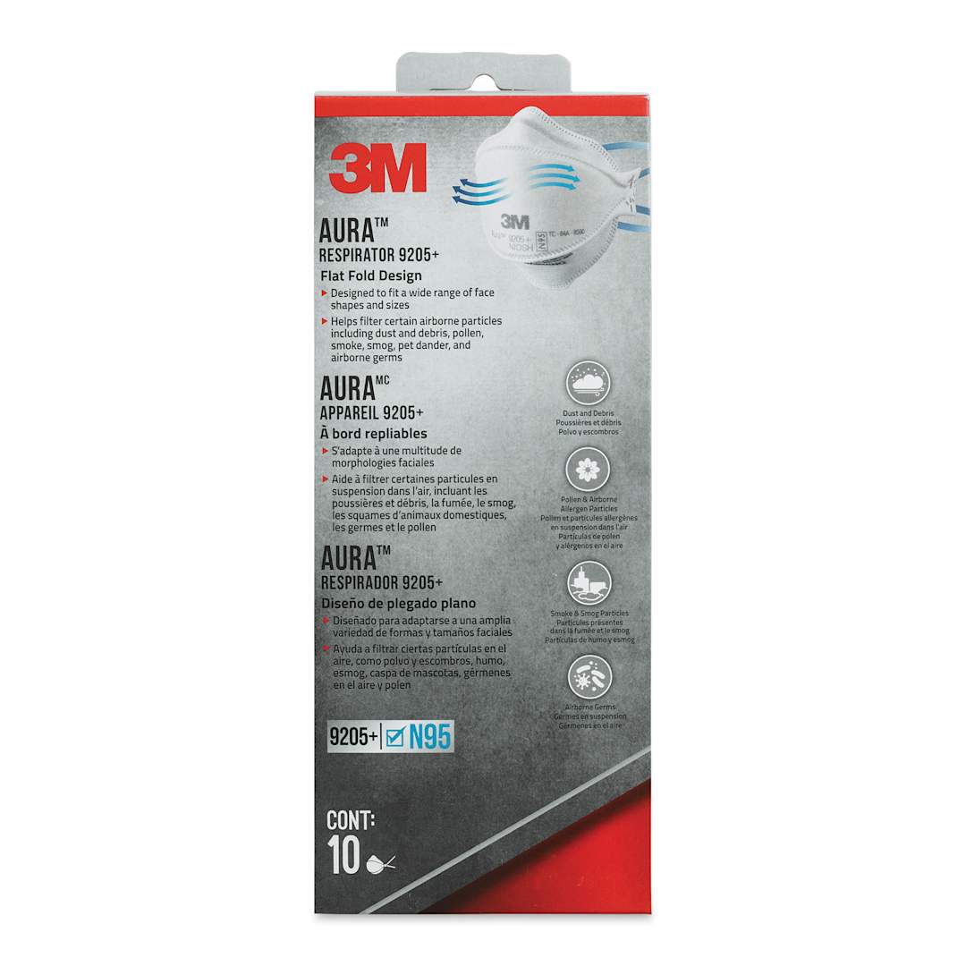 Open in modal - 3M Aura N95 Particulate Respirator - Pkg of 10, front of the packaging