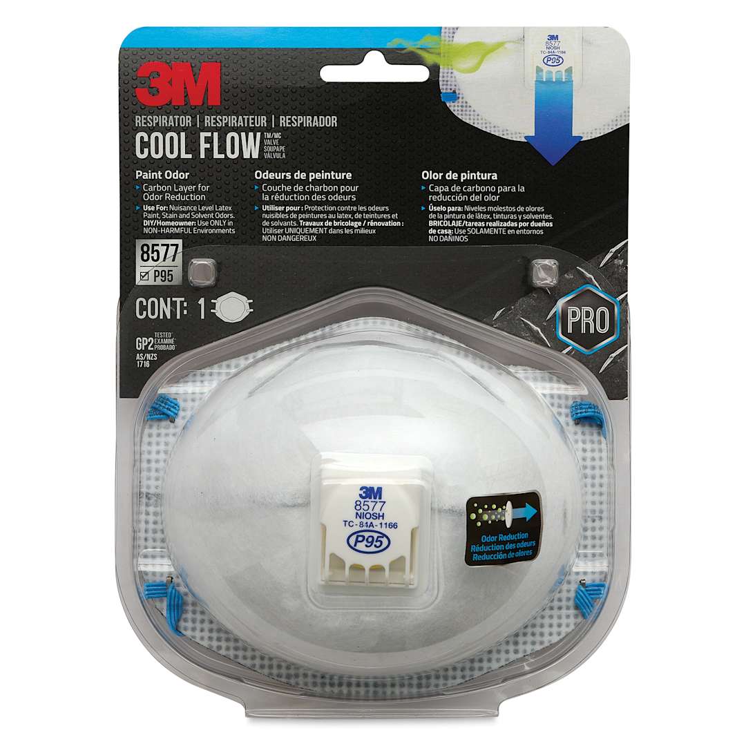 Open in modal - 3M P95 Cool Flow Paint Valve Particulate Respirator front of packaging