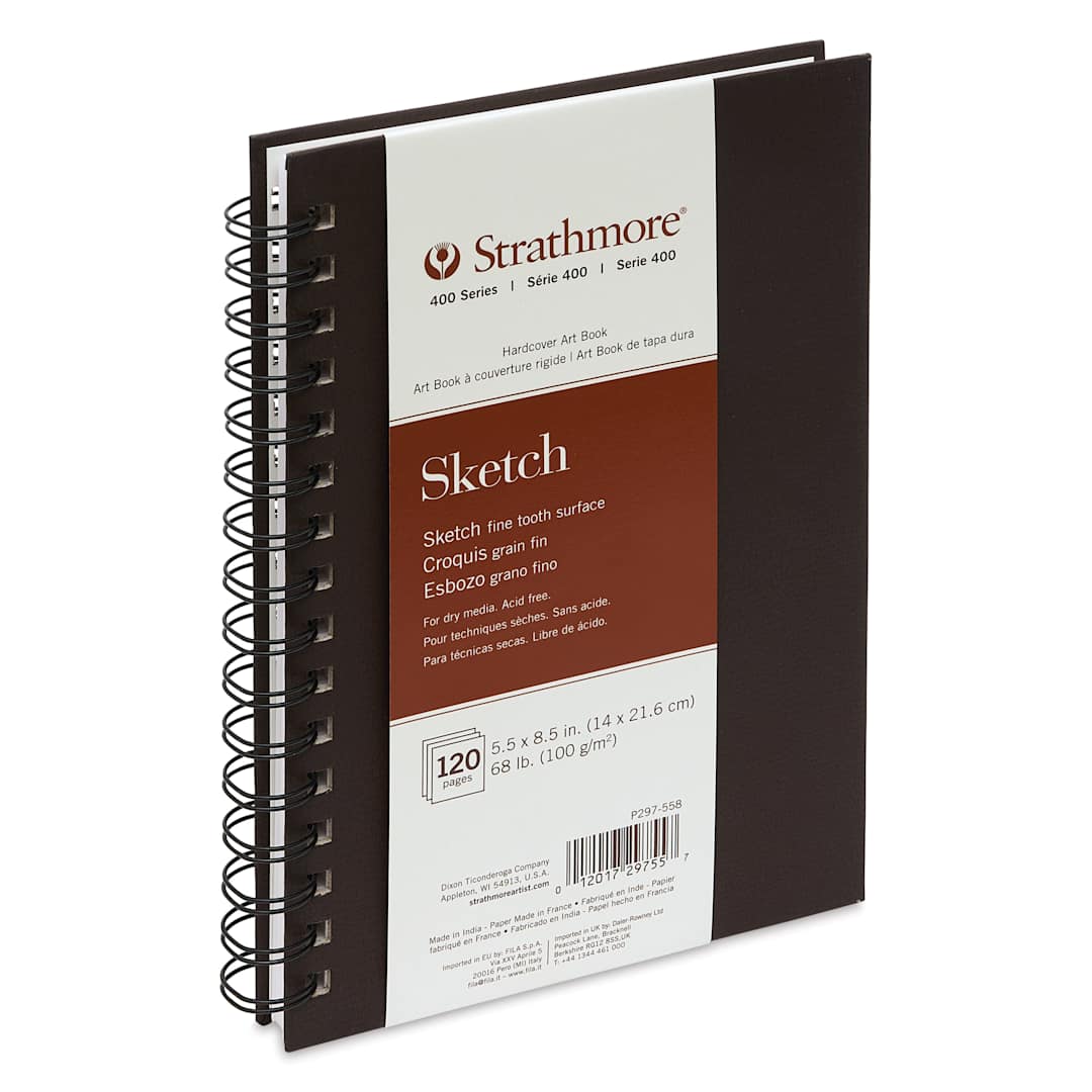 Open in modal - Strathmore 400 Series Sketch Hardcover Wirebound Art Book - 5-1/2" x 8-1/2"