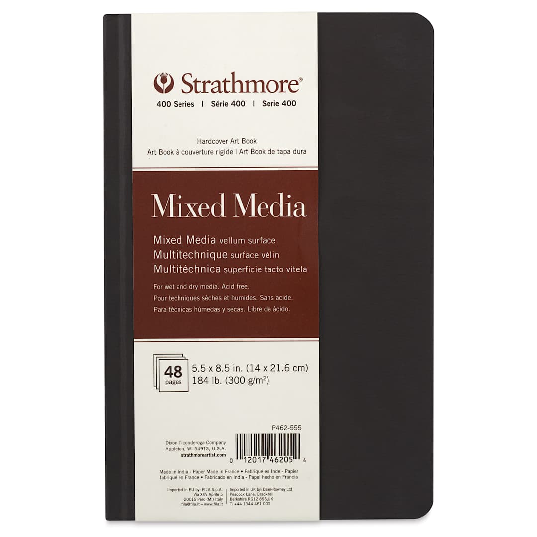 Open in modal - Strathmore 400 Series Mixed Media Hardbound Hardcover Art Book - 5-1/2" x 8-1/2", 48 pages