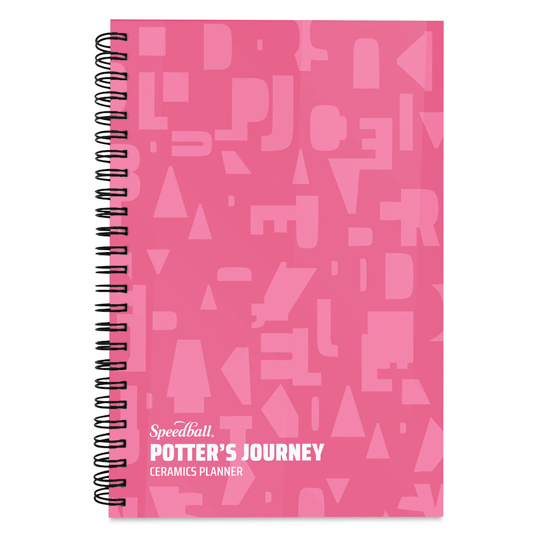 Open in modal - Speedball Potter’s Journey Ceramics Planner - 5-1/2" x 8-1/2", Pink, front cover
