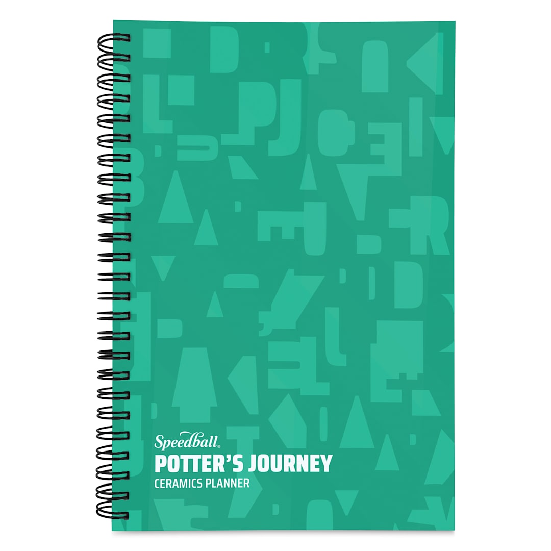Open in modal - Speedball Potter’s Journey Ceramics Planner - 5-1/2" x 8-1/2", Green, front cover