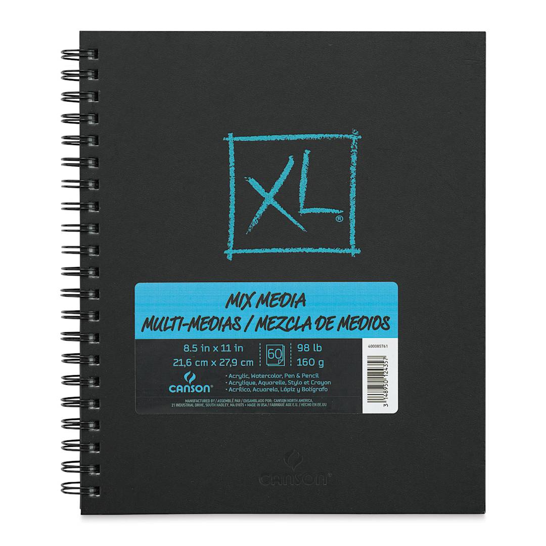 Open in modal - Canson XL Mix Media Book - 11" x 8-1/2", 60 Sheets