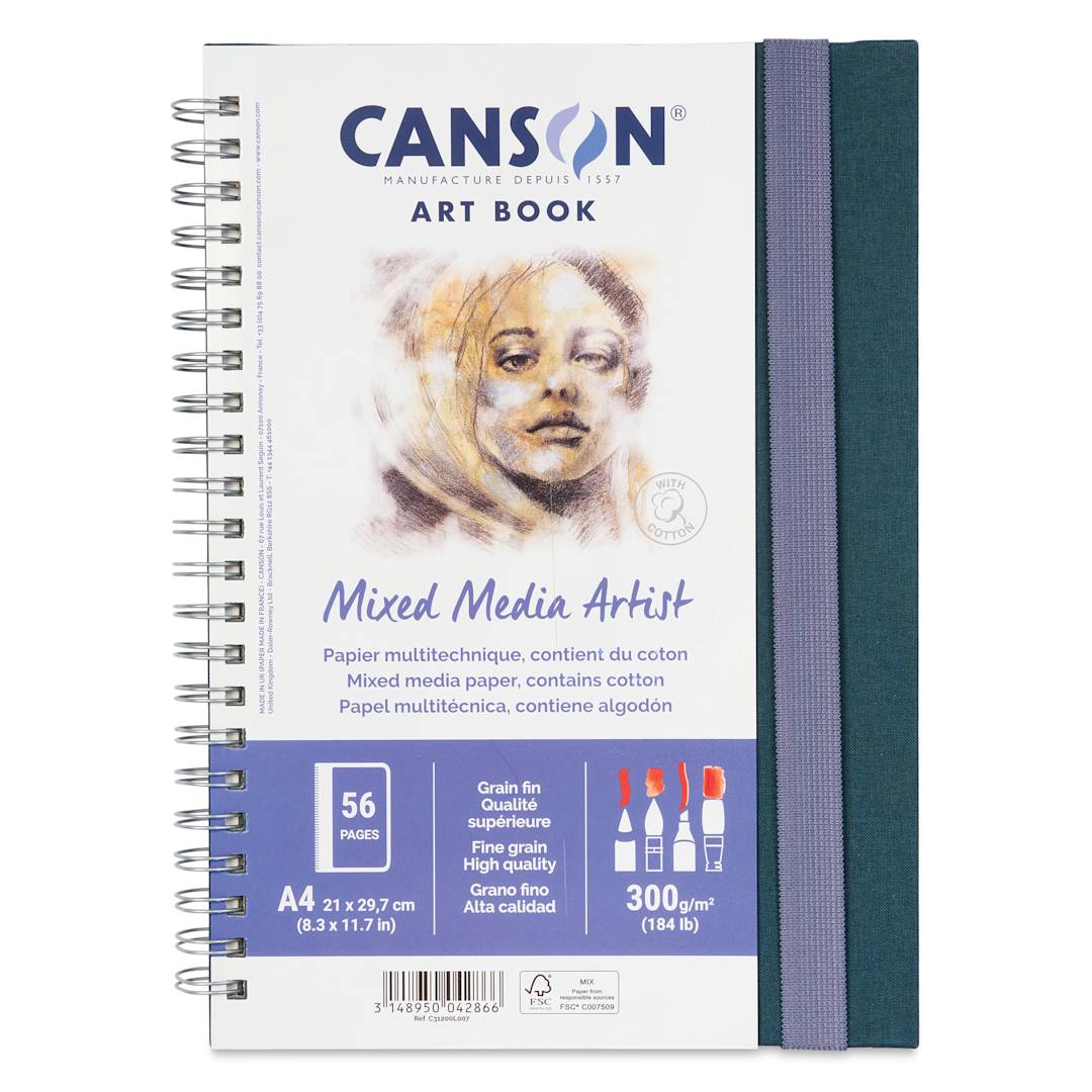 Open in modal - Canson Mixed Media Artist Art Book - 8-1/4" x 11-3/4", front of the pad