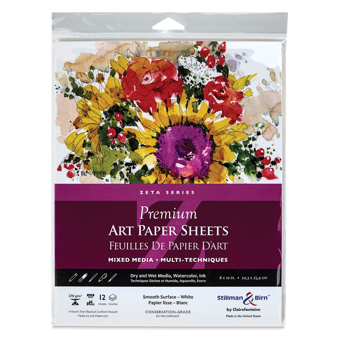Open in modal - Stillman & Birn Zeta Series Art Paper - 8" x 10", front of the packaging