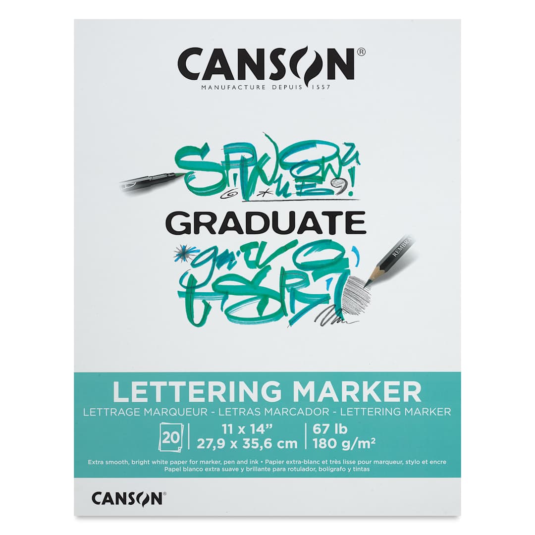 Open in modal - Canson Graduate Lettering Marker Pad - 11" x 14", front cover