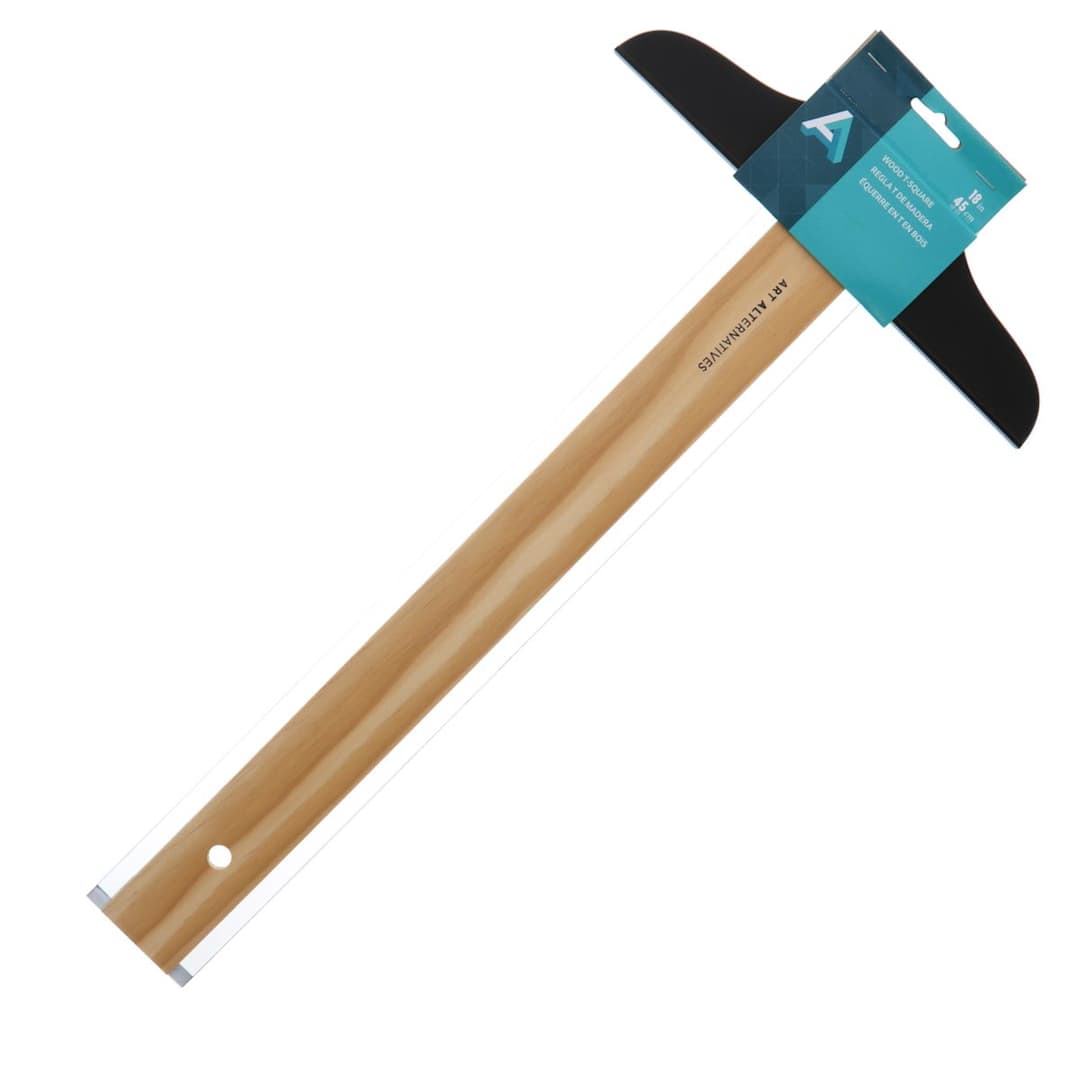 Open in modal - Wooden Acrylic Edged T-Squares 18" - Peggable