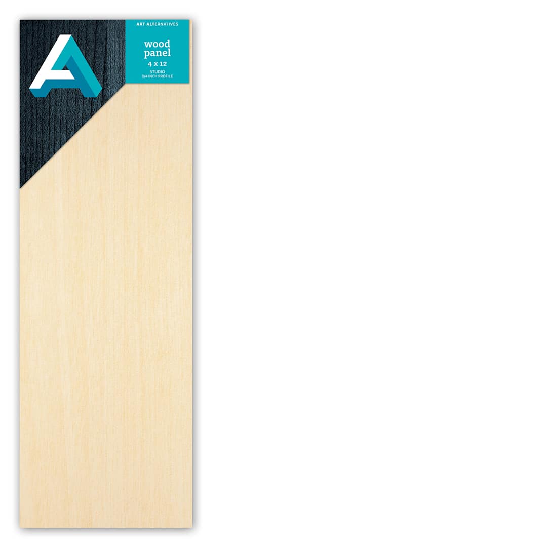 Open in modal - Art Alternatives Classic Wood Panel, Studio, .75 in Profile, 4 in x 12 in