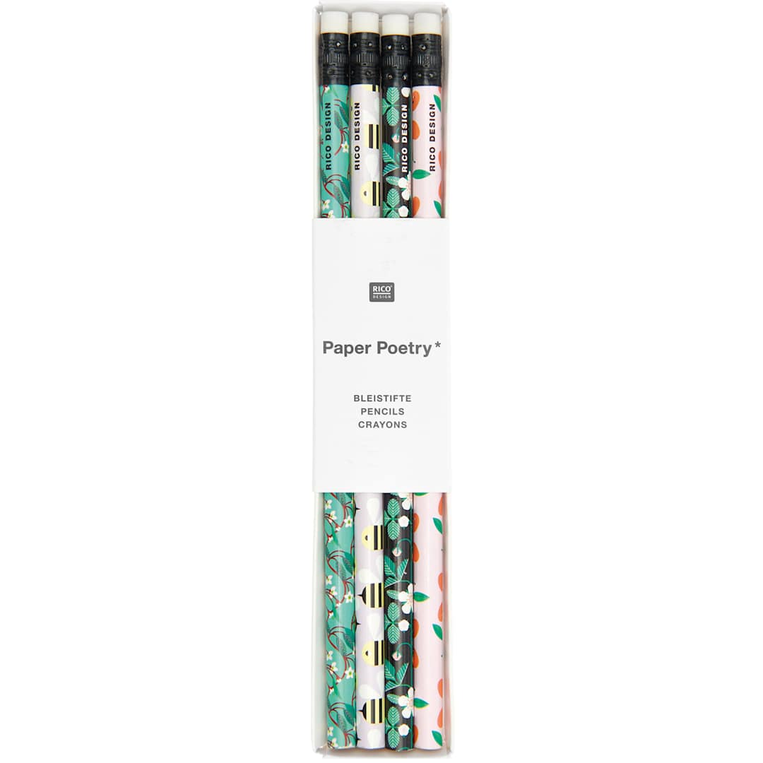Open in modal - Pencil Sets Bee/Fruit/Flower Set - 4/Pkg.
