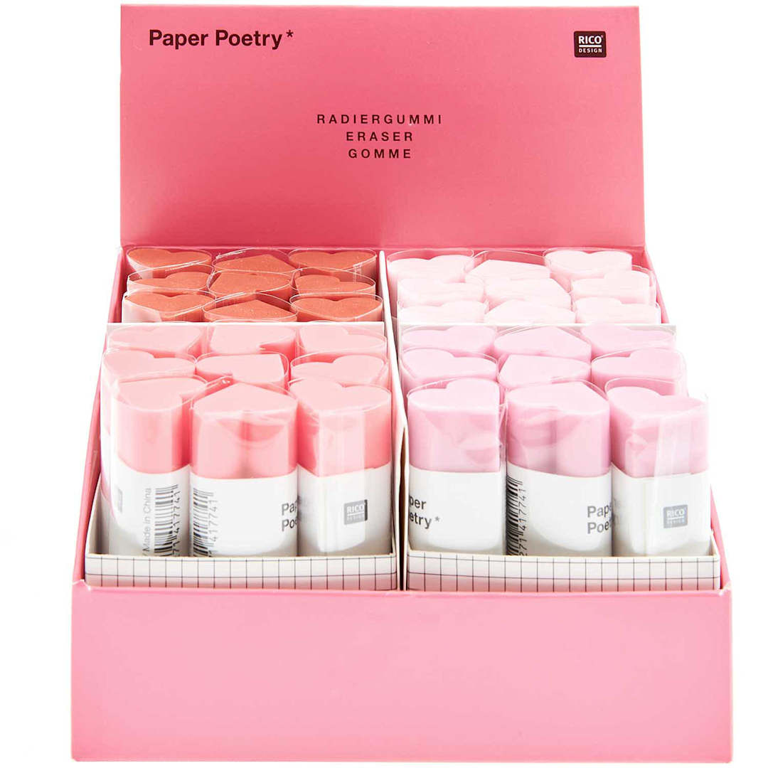 Open in modal - Rico Design Heart-Shaped Eraser 36-Piece P.O.P. Display