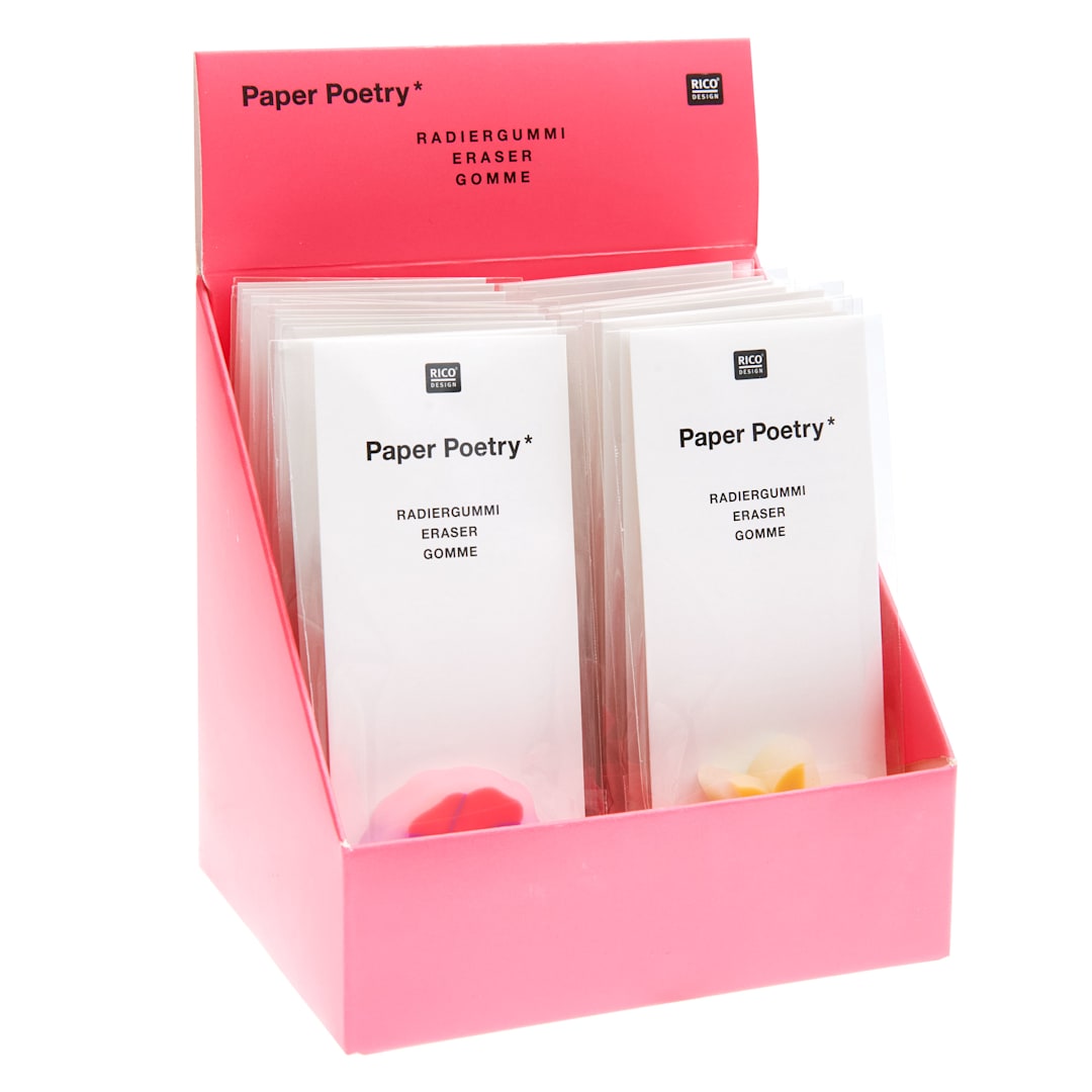 Open in modal - Rico Design Flower-Shaped Eraser 20-Piece P.O.P. Display, 6-1/4"