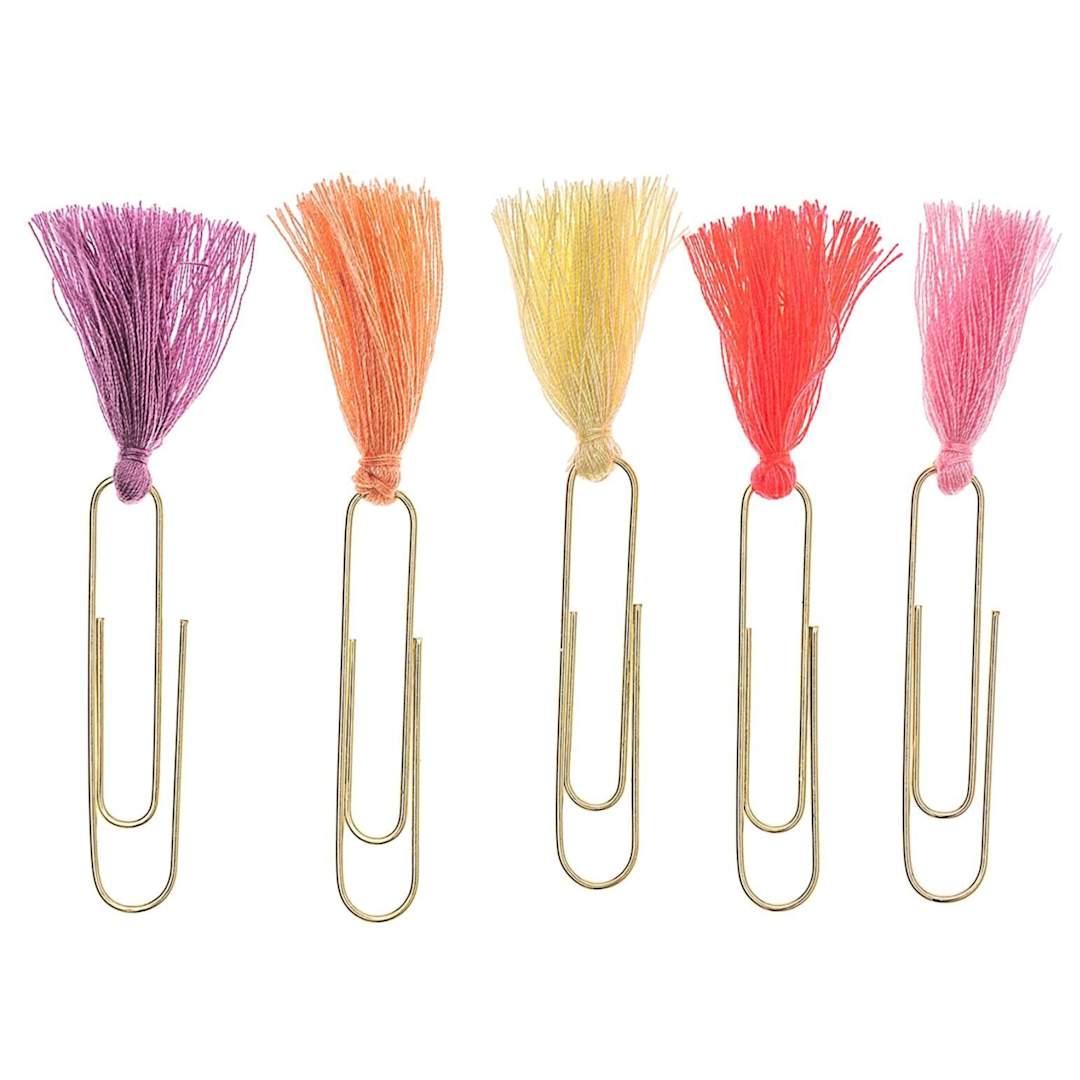 Open in modal - Specialty Paper Clip Sets Tassels - Pink, 5/Pkg.