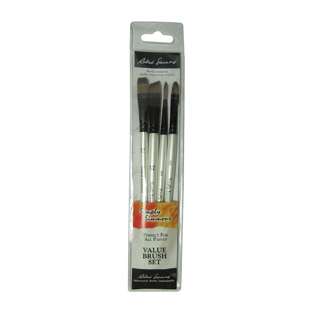 Open in modal - Robert Simmons Simply Simmons Brush Set, Work Horse, 4-Brushes