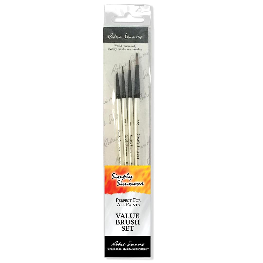 Open in modal - Robert Simmons Simply Simmons Brush Set, 4-Brushes, Dot The Eyes
