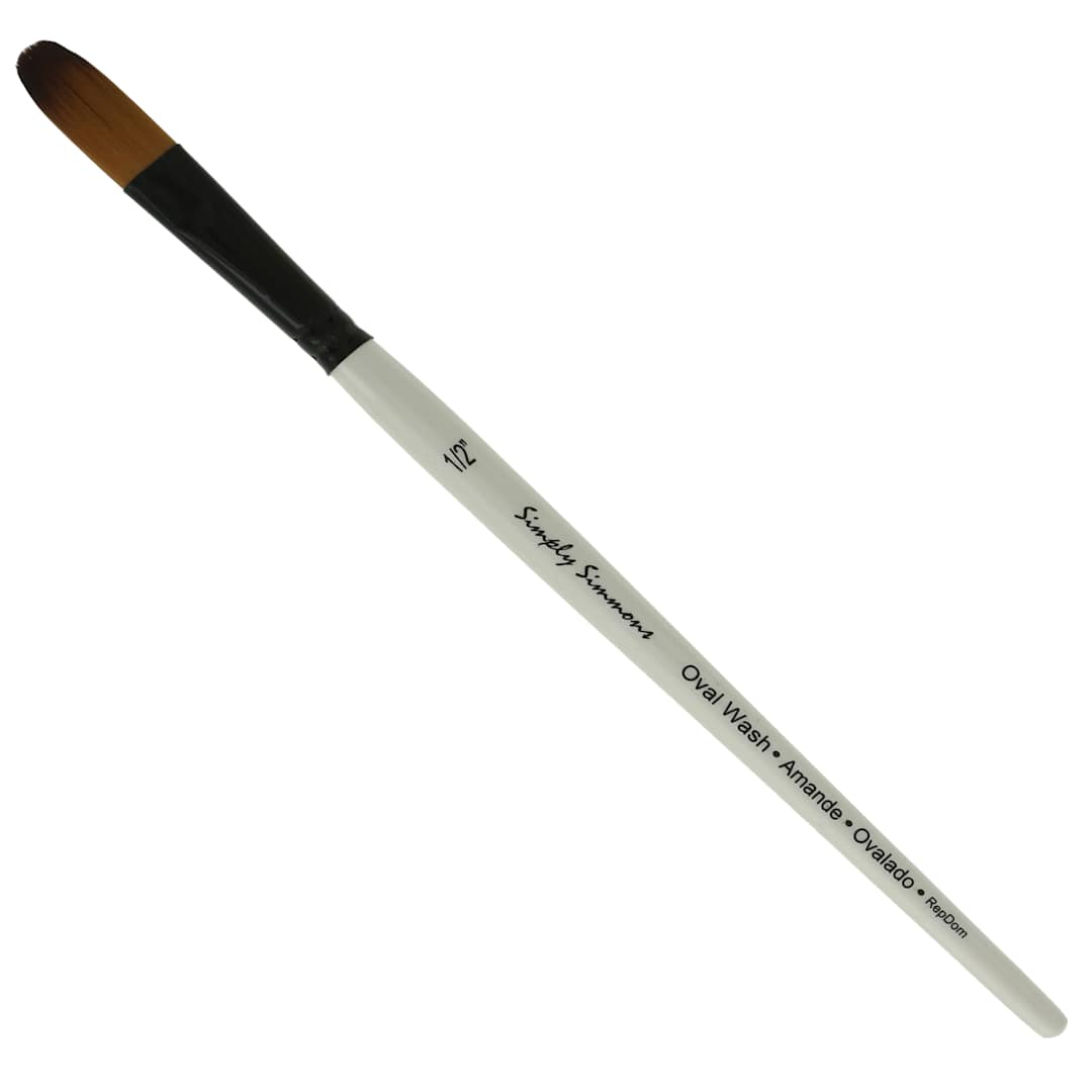 Open in modal - Robert Simmons Simply Simmons Watercolor Brush, White Goat 1/2 in