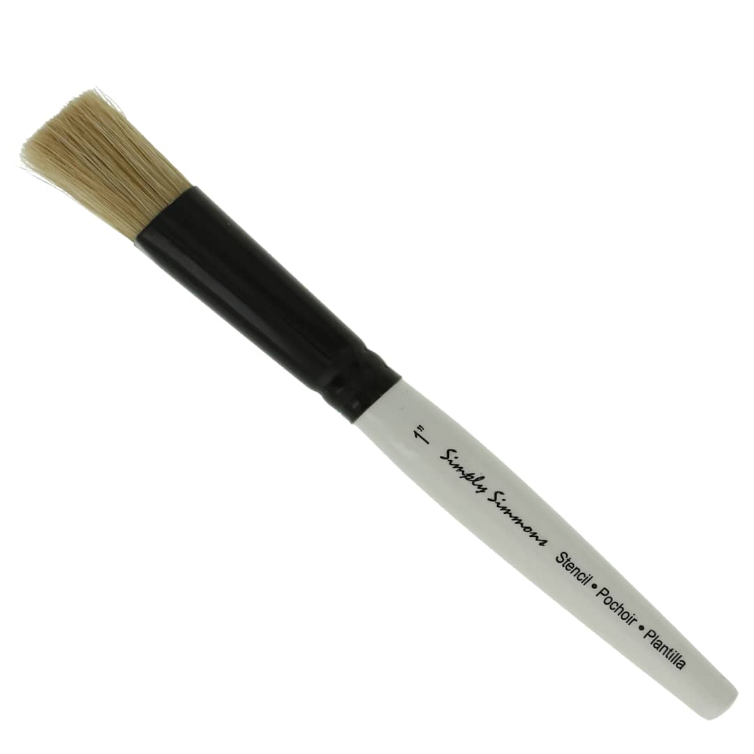 Open in modal - Robert Simmons Simply Simmons Short Handle Brush, Stencil, 1 in