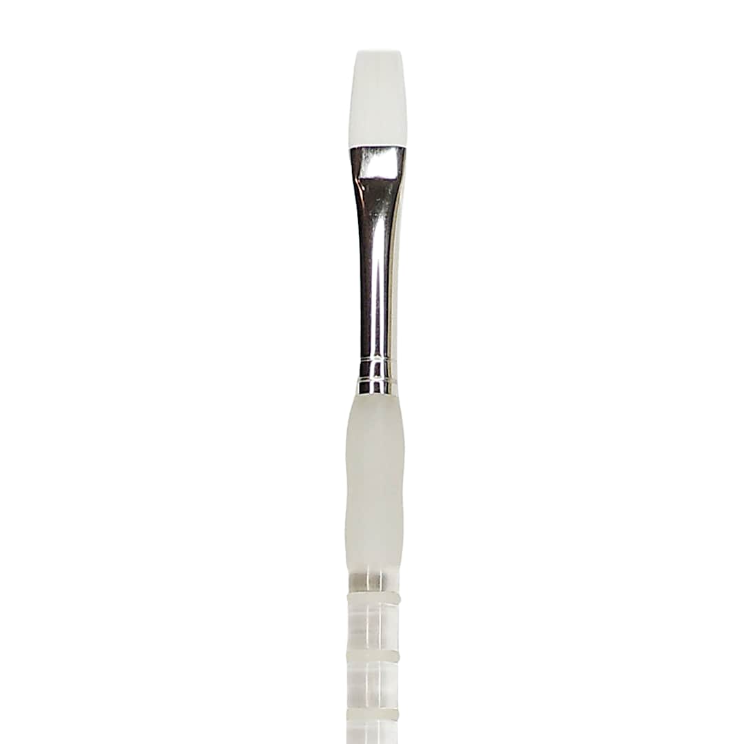 Open in modal - Royal Brush Soft Grip White Taklon, Flat, Size 4