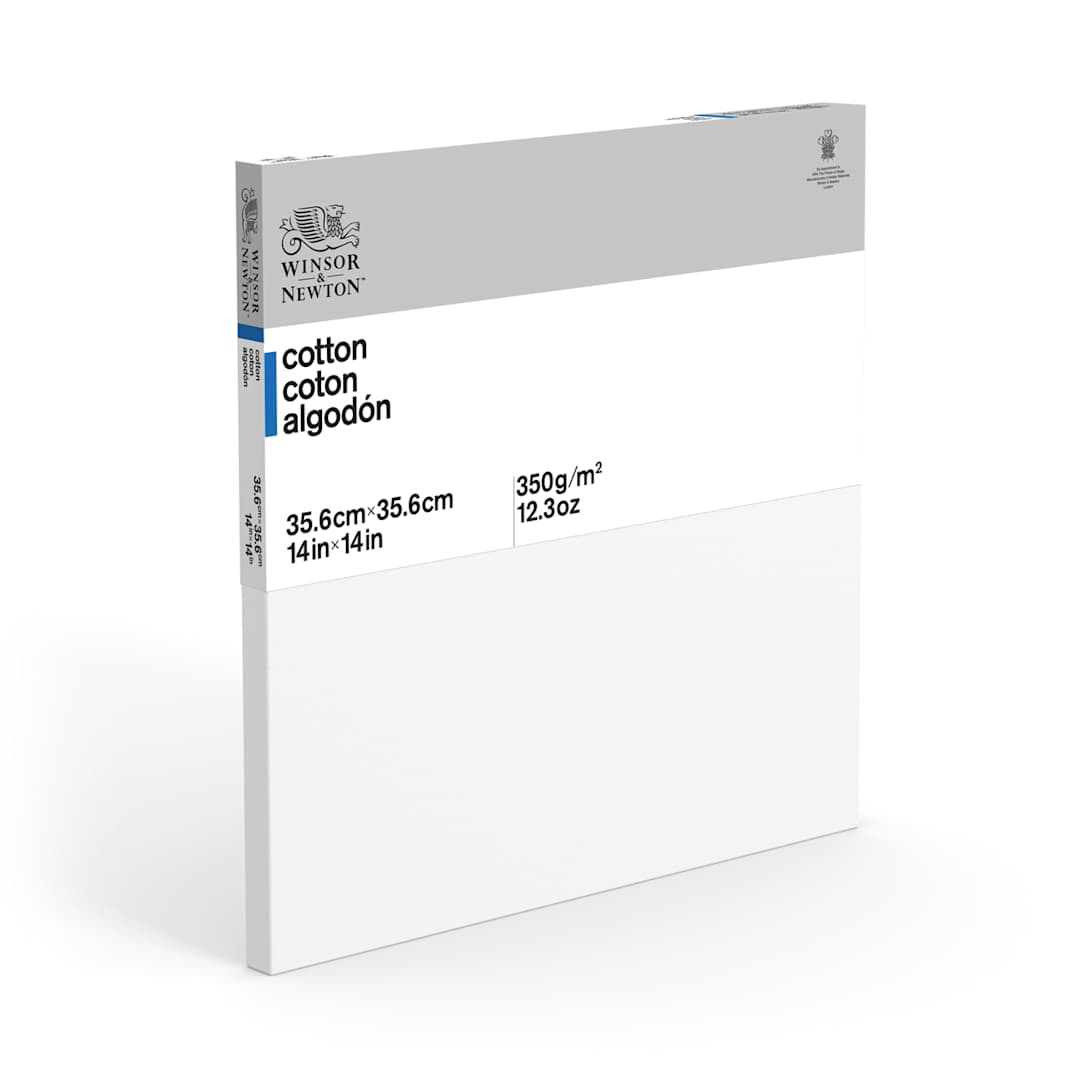 Open in modal - Winsor & Newton Classic Cotton Stretched Canvas, Traditional .75 Profile, 14 in x 14 in