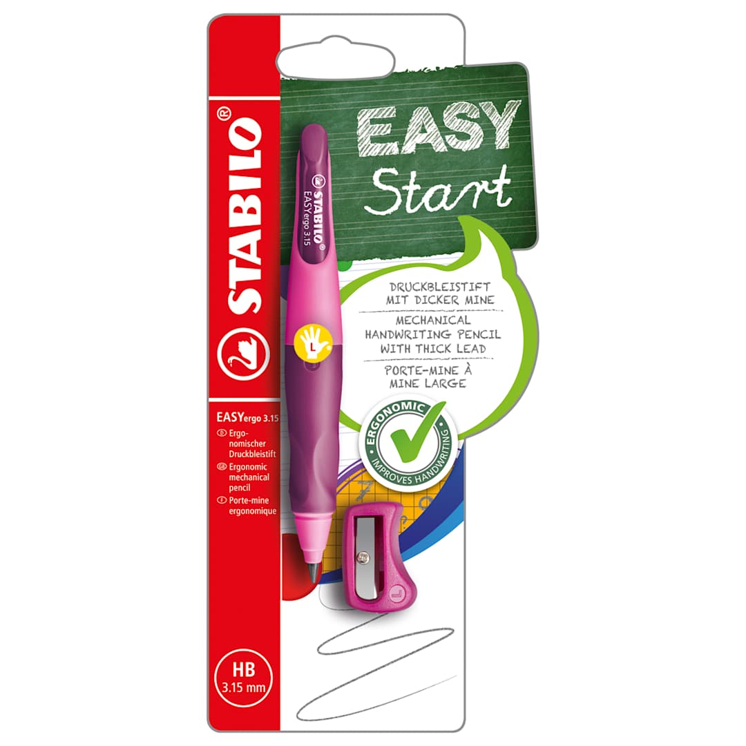 Open in modal - EASYergo Mechanical Pencils Left-Handed Pink/Lilac - Peggable