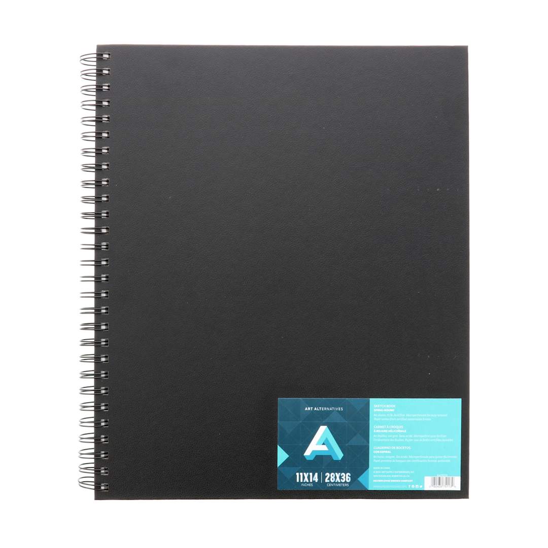Open in modal - Art Alternatives Spiral-Bound Sketch Book, 80 Sheets, White, 11" x 14"