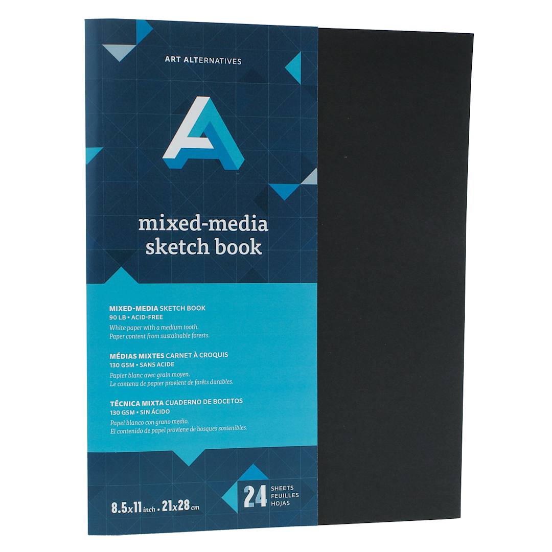 Open in modal - Art Alternatives Staple Bound Pad, 24 Sheets, White, 8.5" x 11"
