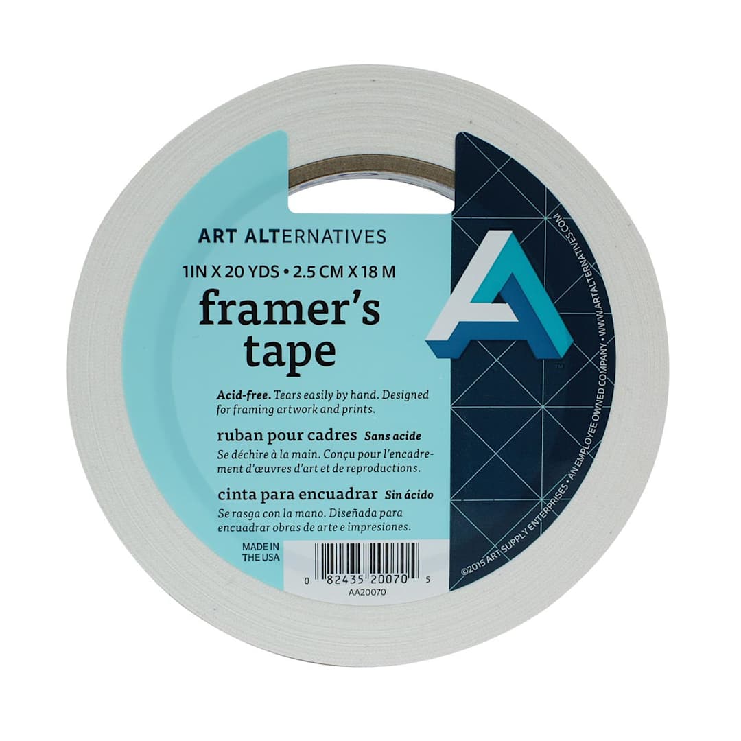 Open in modal - Framers Tape Acid-Free Mounting Tape 1"x 20yd - 3" Core