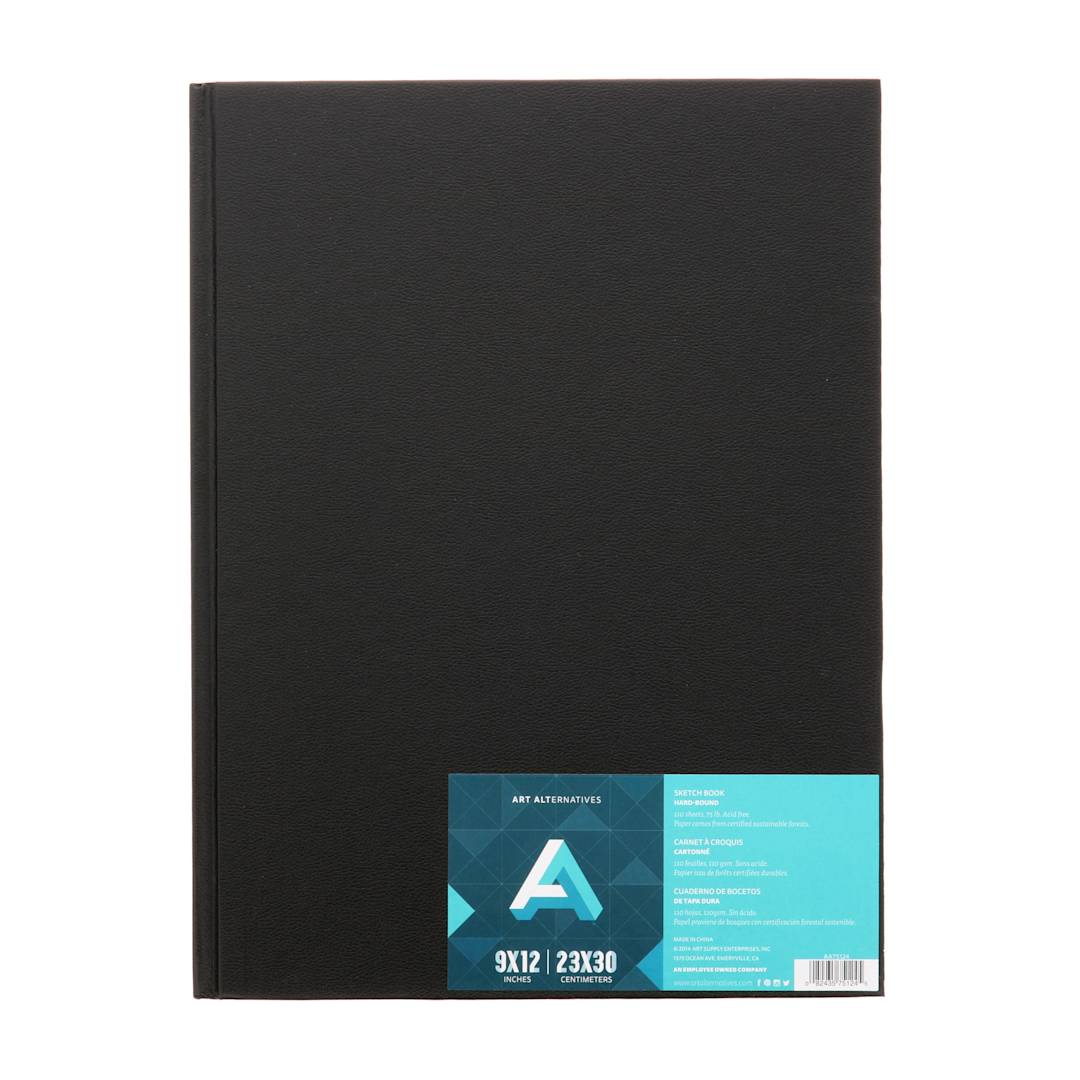 Open in modal - Art Alternatives Hard-Bound Sketchbook, 110 Sheets, White, 9" x 12"