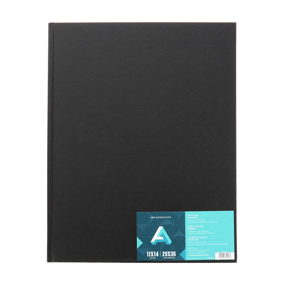 Open in modal - Art Alternatives Hard-Bound Sketchbook, 110 Sheets, White, 11" x 14"