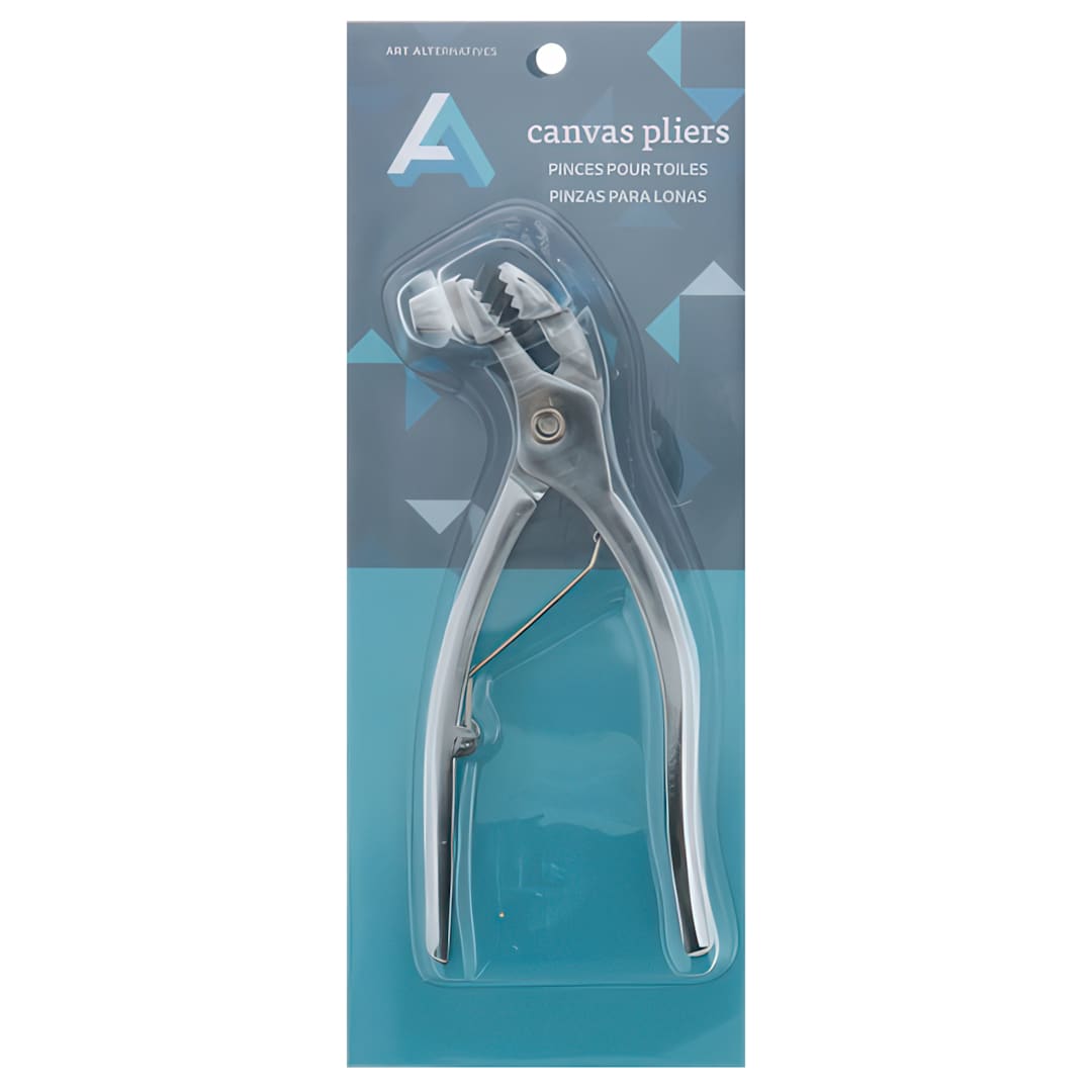 Open in modal - Art Alternatives Canvas Pliers, Serrated Jaws, Nickel Plated, 2-3/8"