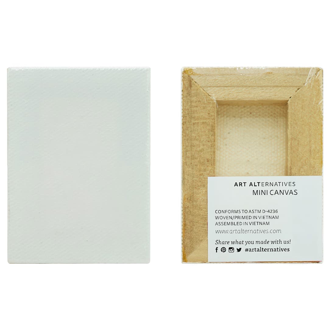 Open in modal - Art Alternatives Mini Canvas 2" x 4", White