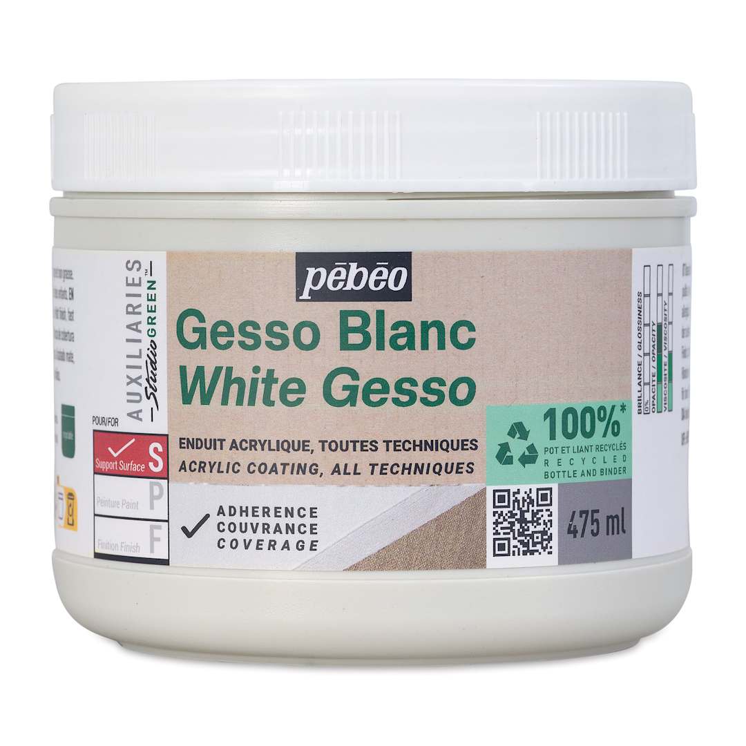 Open in modal - Pebeo Studio Green Gesso - White, 475 ml