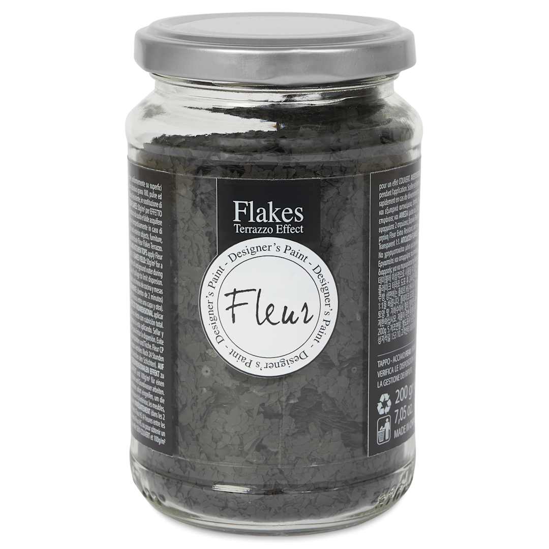 Open in modal - Fleur Terrazzo Effect Flakes - Onyx Black, 200 g