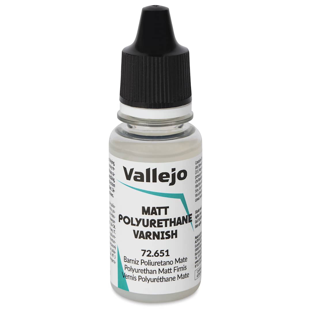 Open in modal - Vallejo Polyurethane Varnish - Matte, 18 ml - front of bottle