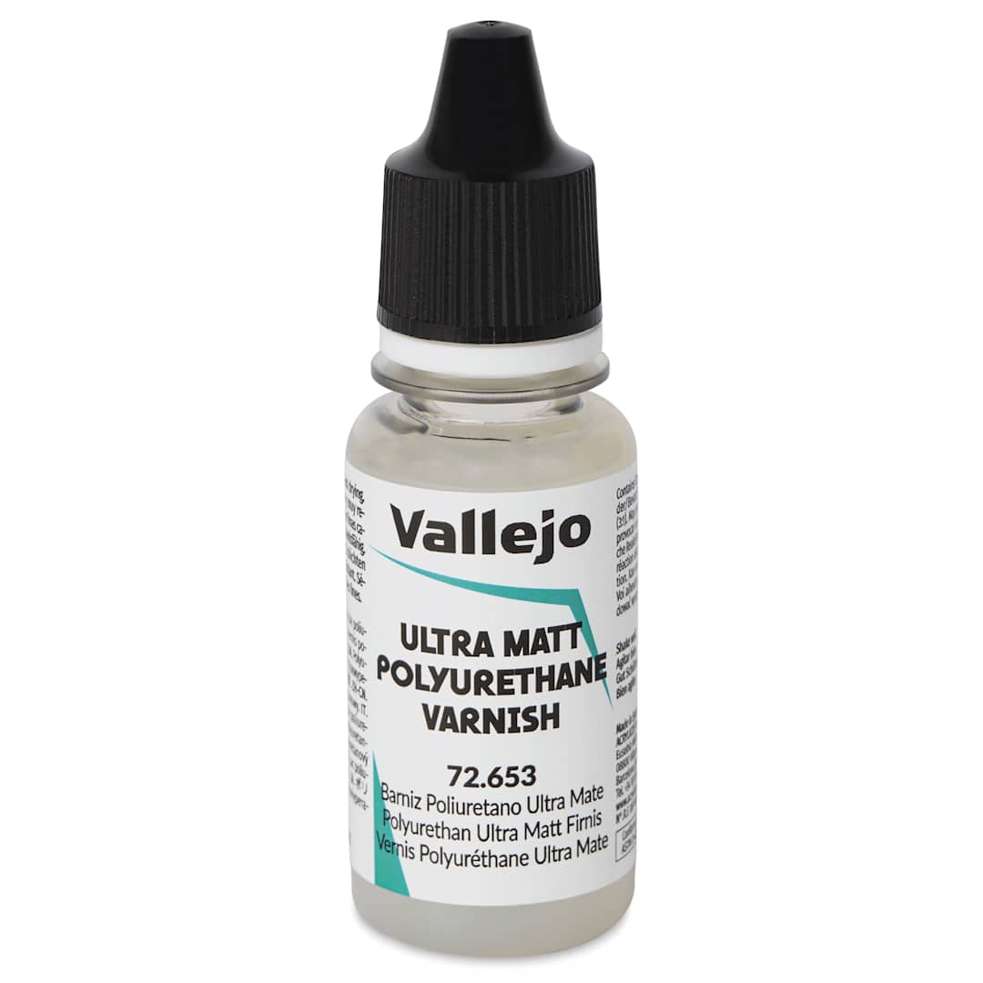 Open in modal - Vallejo Polyurethane Varnish - Ultra Matte, 18 ml - front of bottle