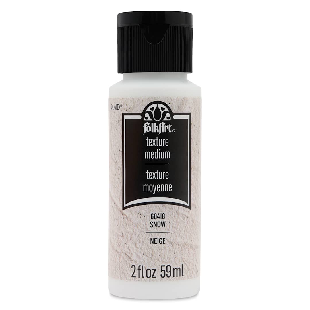 Open in modal - FolkArt Snow Texture Acrylic Medium, 2oz Bottle
