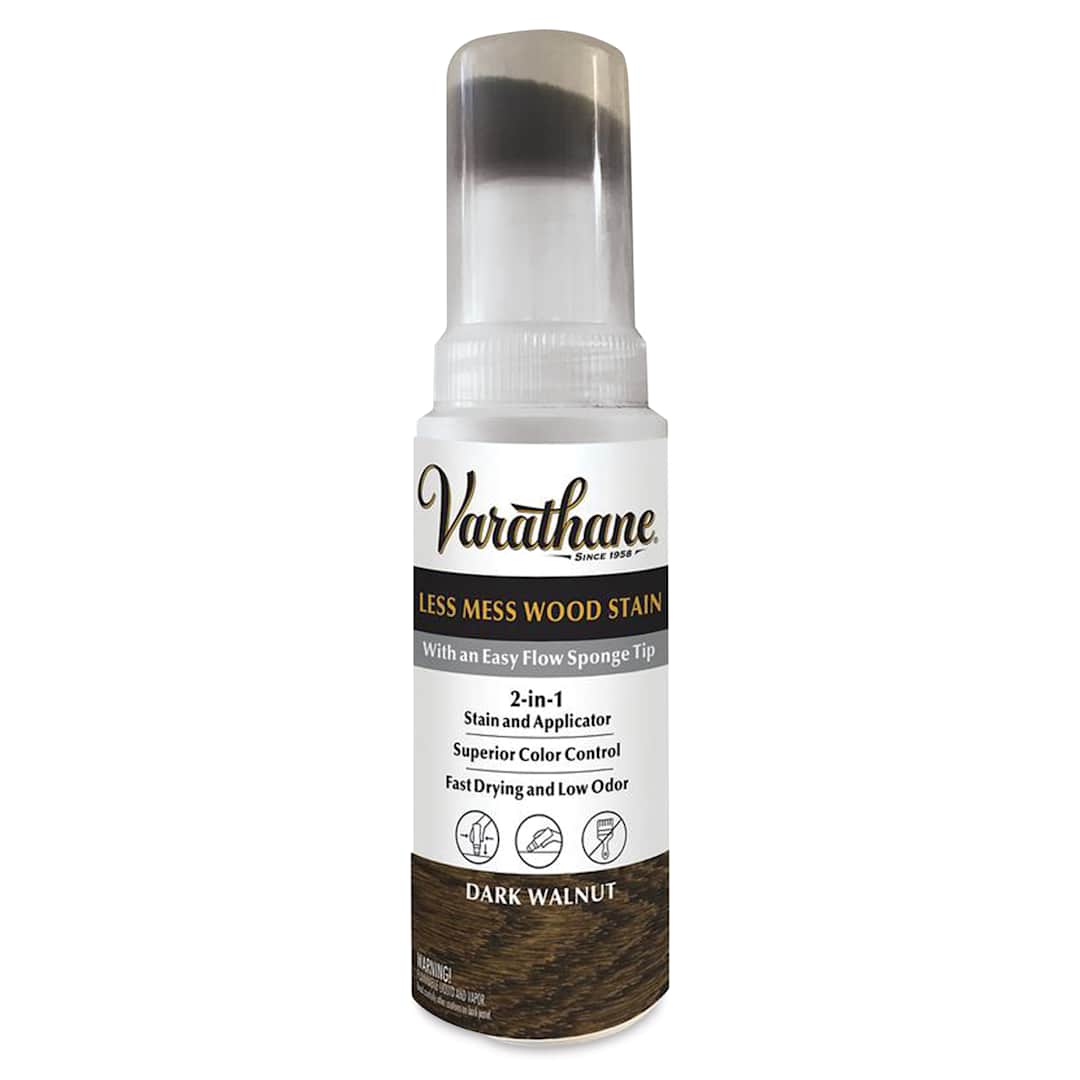 Open in modal - Varathane Less Mess Wood Stain - Dark Walnut, 4 oz