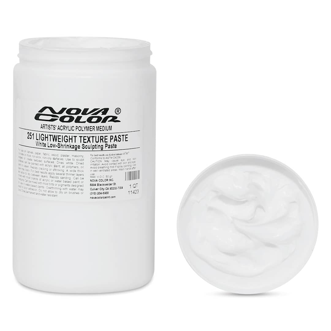 Open in modal - Nova Color Tintable Acrylic Texture Paste - 251 Lightweight Texture Paste, 32 oz Jar