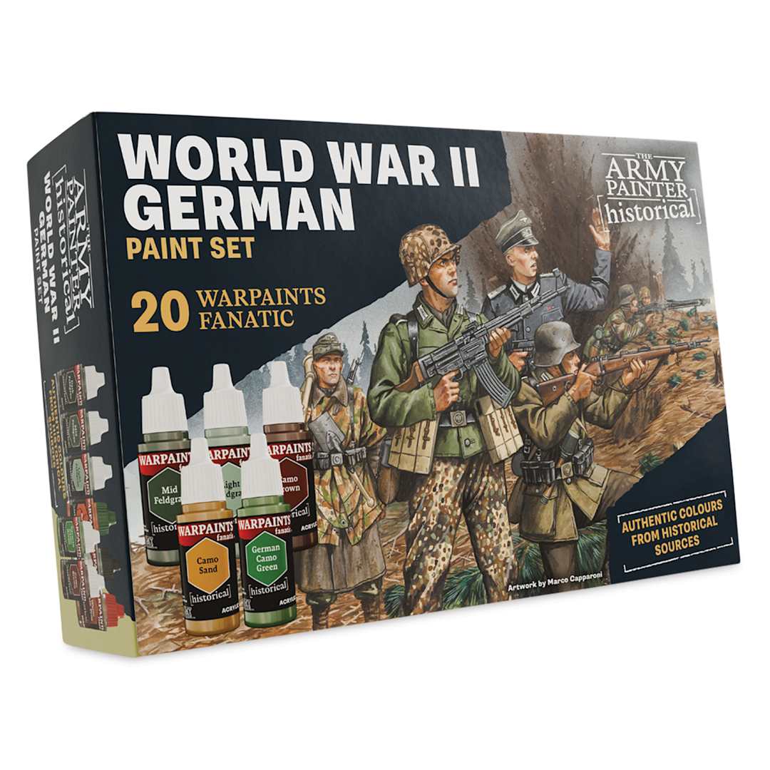 Open in modal - The Army Painter Warpaints Fanatic Historical Paints - Set of 20, WWII German, 18 ml