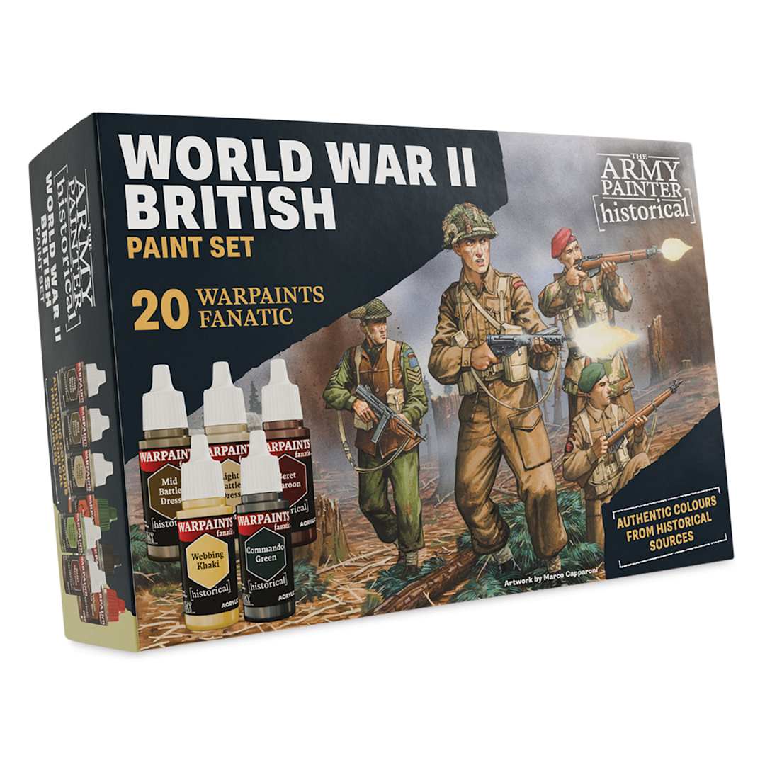 Open in modal - The Army Painter Warpaints Fanatic Historical Paints - Set of 20, WWII British, 18 ml